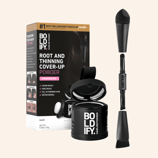 Hairline Powder Starter Kit - Your All-In-One Kit for Flawless Roots, a Fuller Hairline, and Instant Confidence
