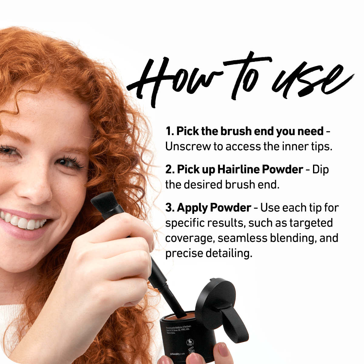 Hairline Powder Starter Kit - Your All-In-One Kit for Flawless Roots, a Fuller Hairline, and Instant Confidence